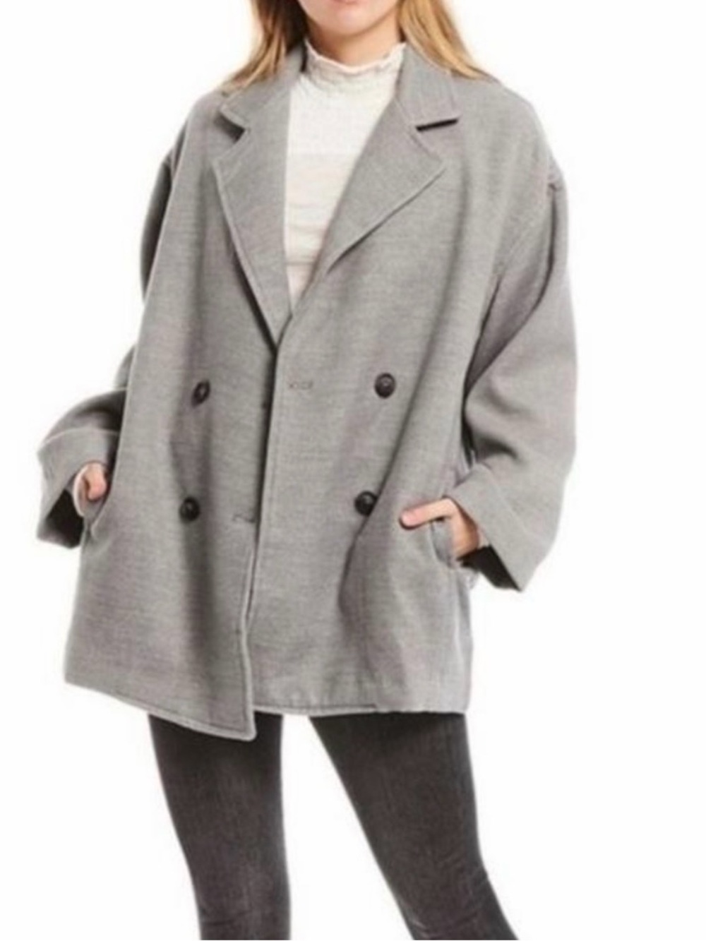 Free People Hannah Slouchy Double Breasted Blazer NWT Size Medium